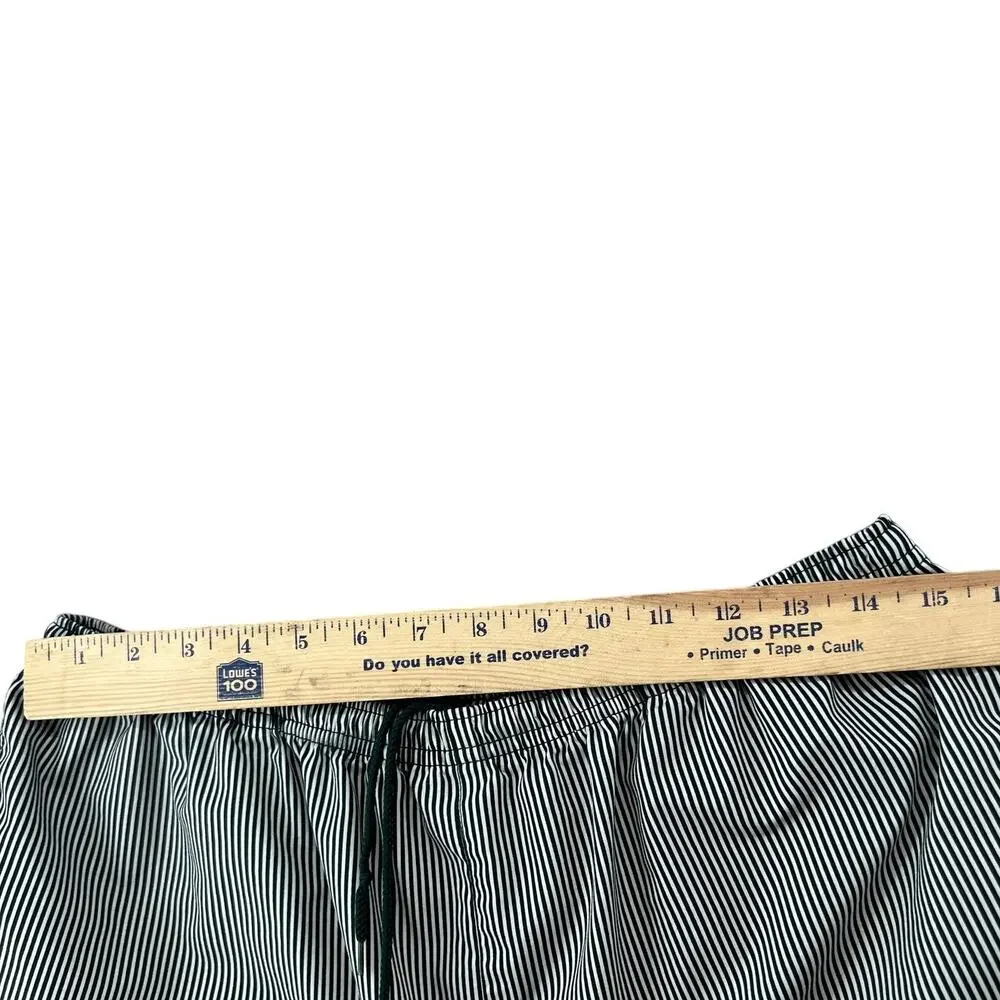 Vintage Nike Green Pinstripe Swim Shorts Logo Patch 90s Y2K L 12/14